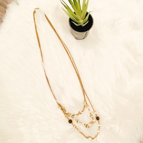 Jewelry - Layered Stone & Medallion Necklace